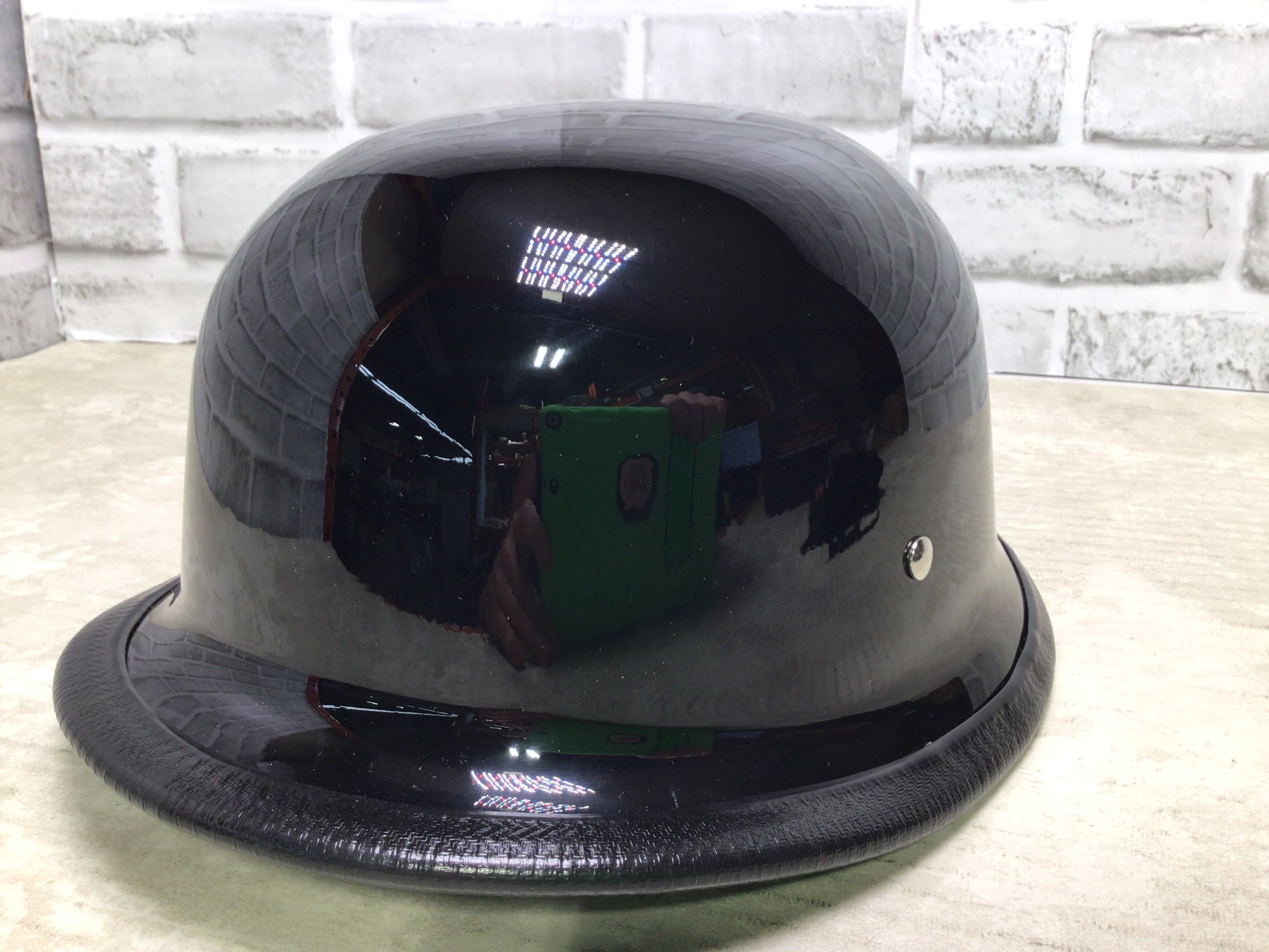 Daytona Helmets-German Biker Style Helmet (Black) (Size-Large) (7734528966894)